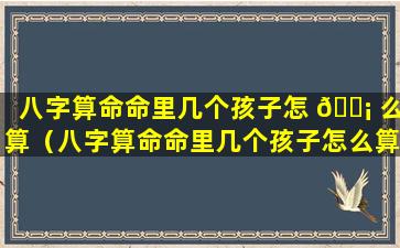 八字算命命里几个孩子怎 🐡 么算（八字算命命里几个孩子怎么算出来的）